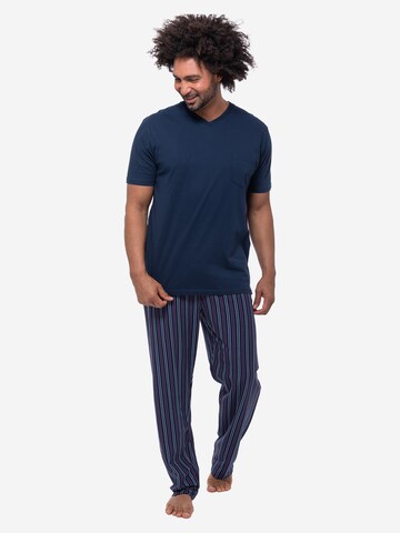 Ammann Pyjama kurz 'Night & Home Cotton' in Blau