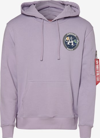 ALPHA INDUSTRIES Mikina – fialová: přední strana