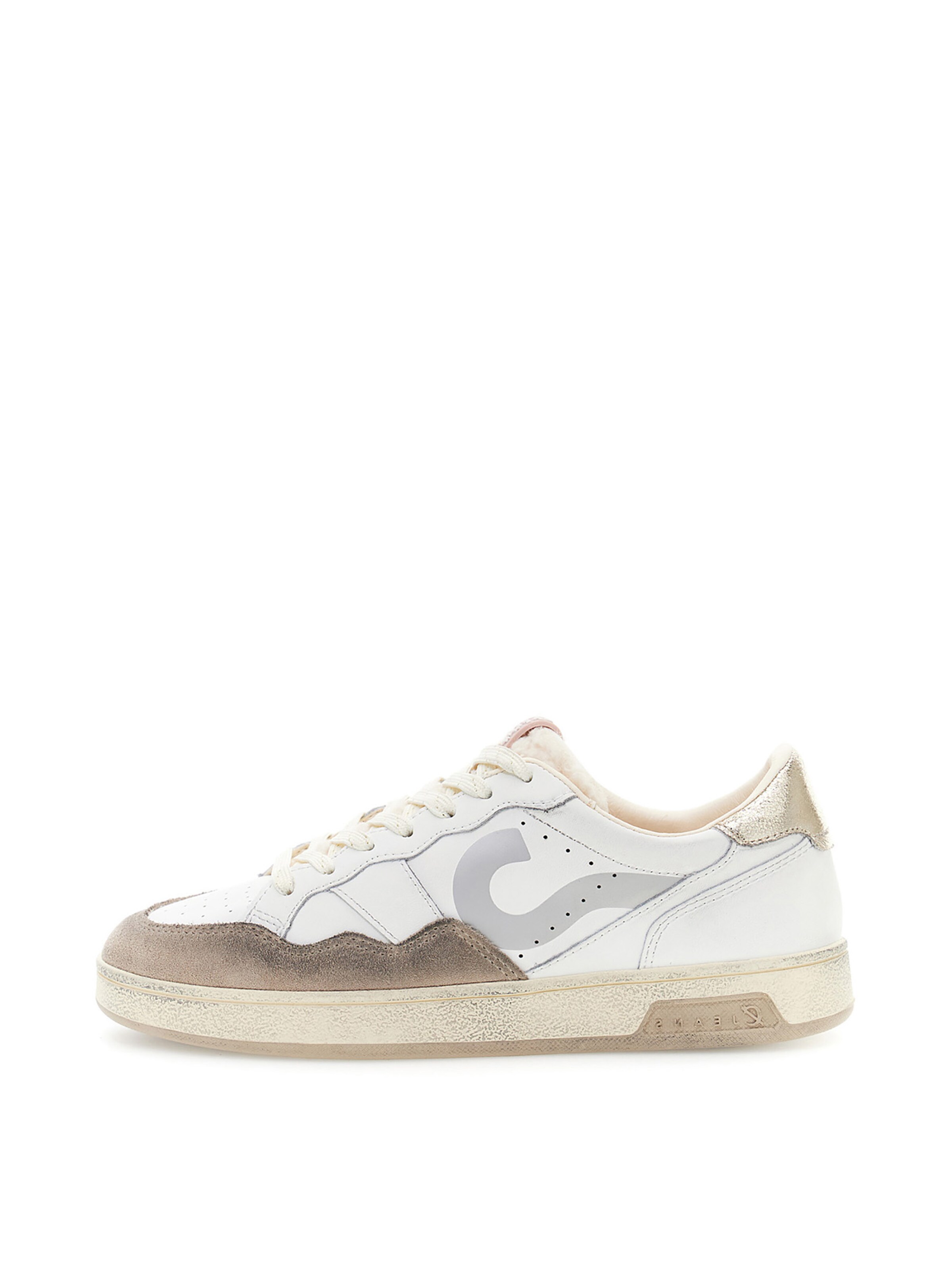 Baskets basses CAFè NOIR en blanc : devant