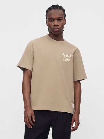 T-Shirt Abercrombie & Fitch en marron : devant