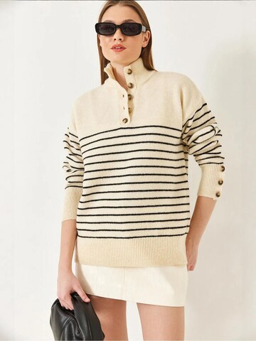 Pull-over Bianco Lucci en beige