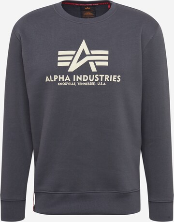 Sweat-shirt 'Basic' ALPHA INDUSTRIES en gris : devant