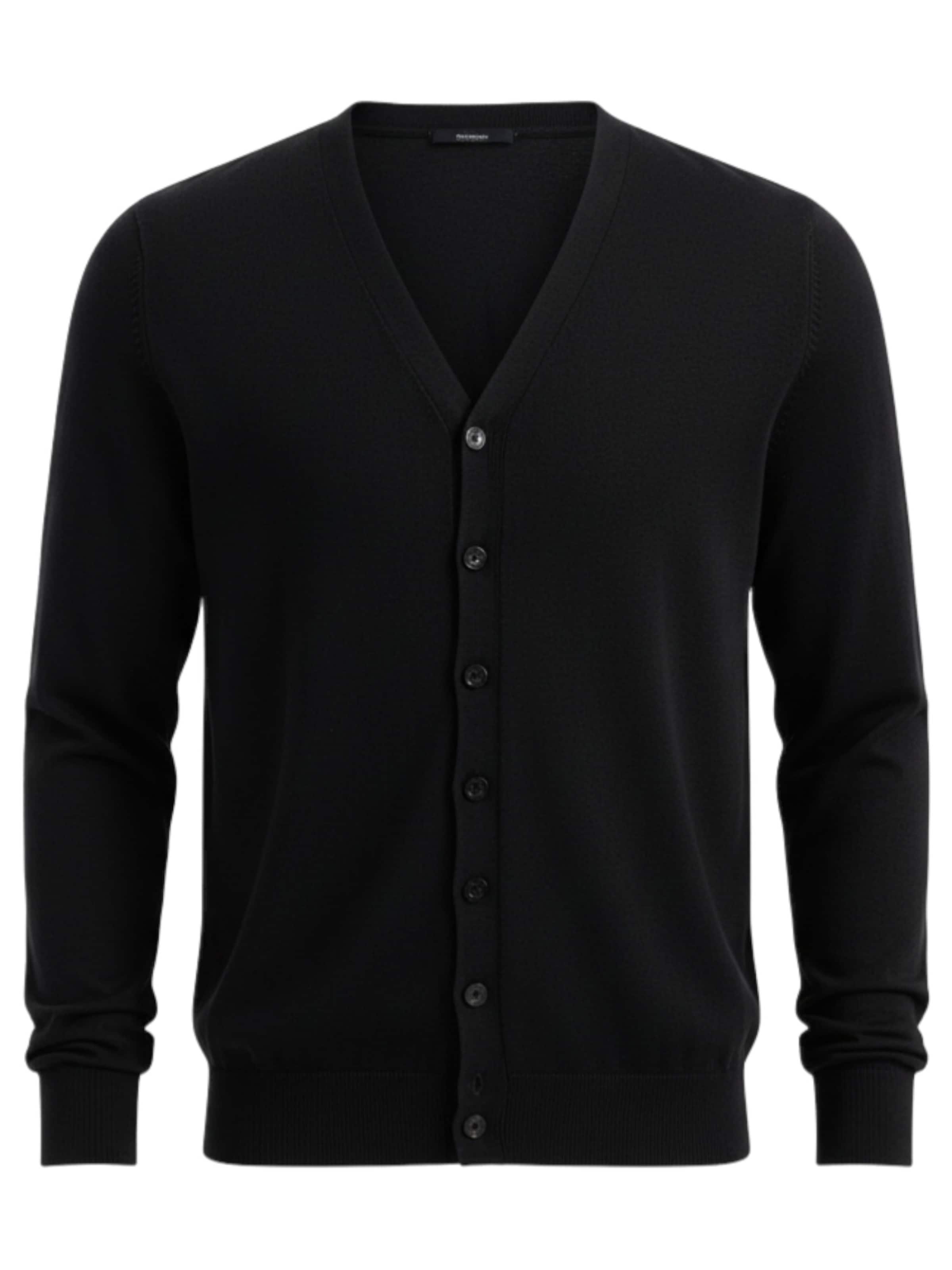 Ombre Knit cardigan in Black: front