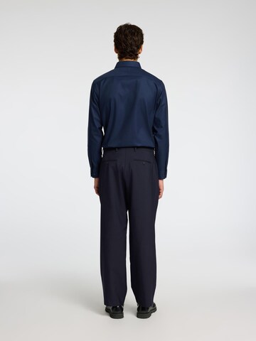 SELECTED HOMME Tapered Pleat-front trousers in Blue