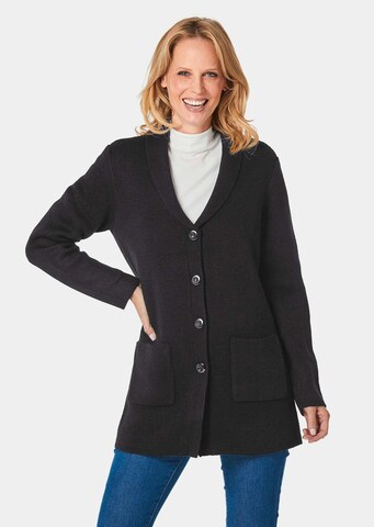 Goldner Strickjacke in Schwarz: Vorderseite