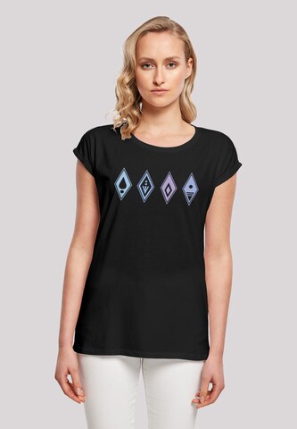 F4NT4STIC T-Shirt 'Disney Frozen 2 Symbols' in Schwarz: Vorderseite