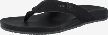 REEF T-Bar Sandals 'Cushion Spring' in Black: front