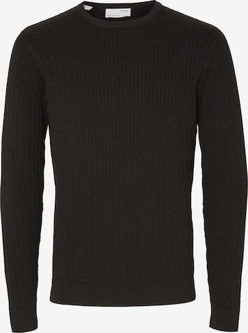 Pull-over 'Berg' SELECTED HOMME en noir : devant