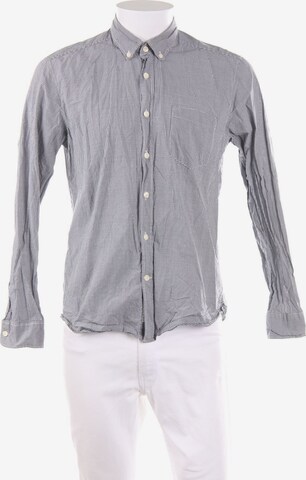 H&M Button Up Shirt in M in Blue: front