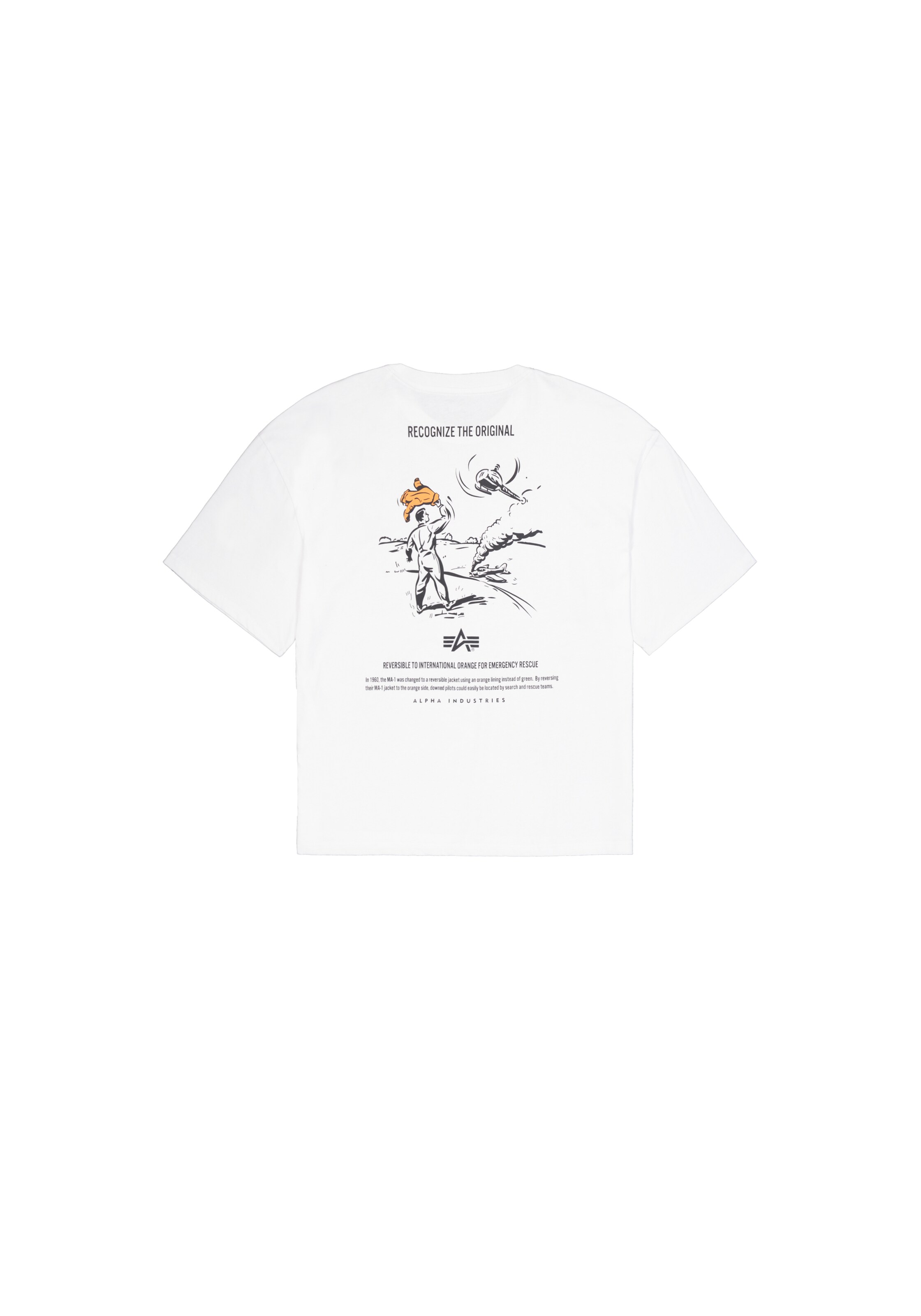 balta ALPHA INDUSTRIES Marškinėliai