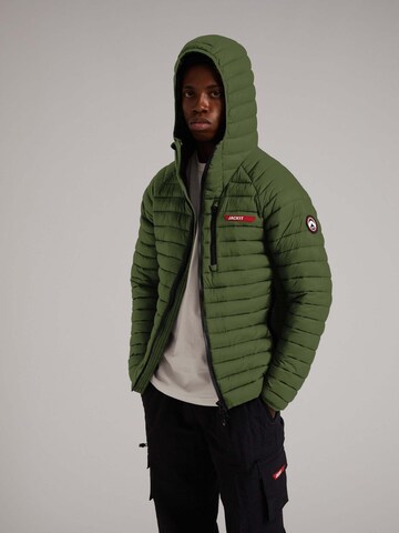 JACK1T Outdoor jacket ' SATEL1TE Kapuzen-Daunenjacke 2.0 ' in Red