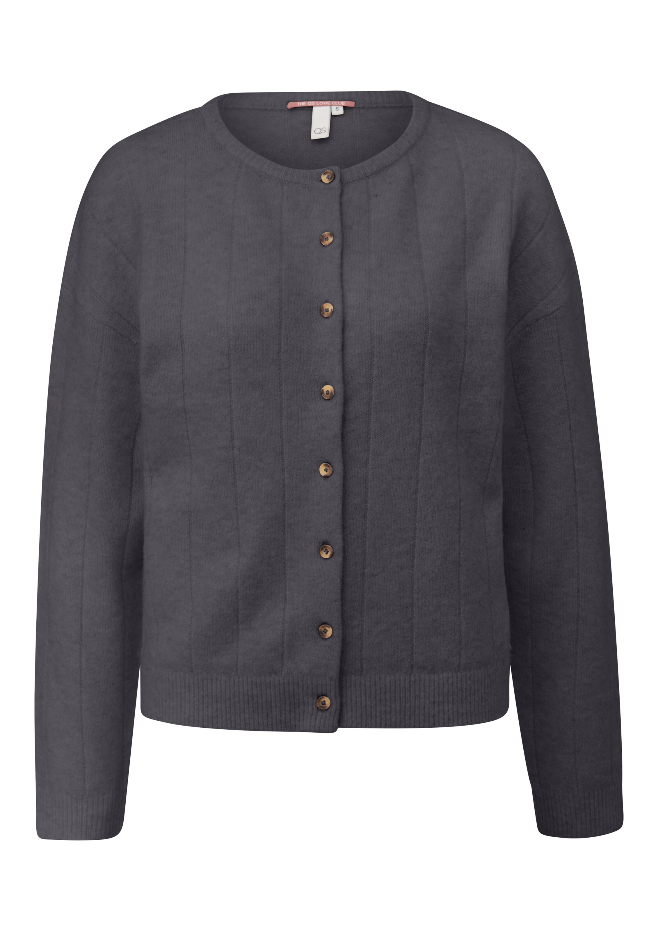 QS Strickjacke in Grau: Vorderseite