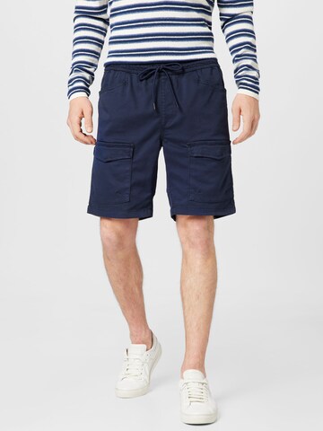 Hailys Men Regular Cargobroek 'Emilio' in Blauw: voorkant