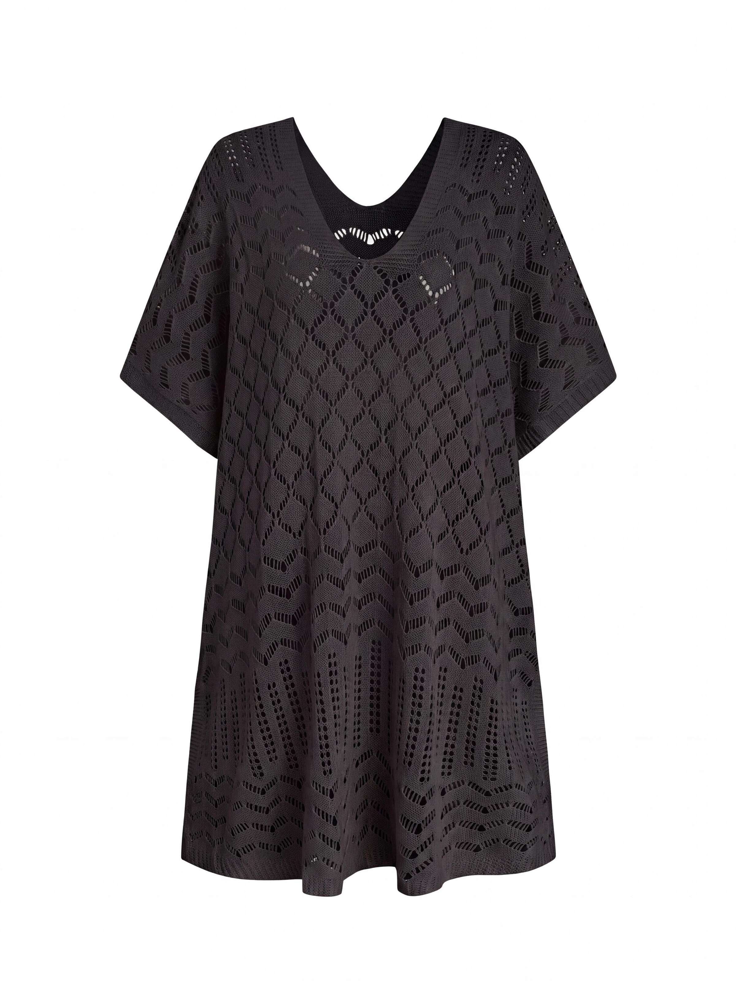 Cupshe Beach Dress in Black: front