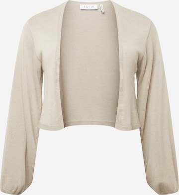 NU-IN Plus Knit Cardigan in Beige: front