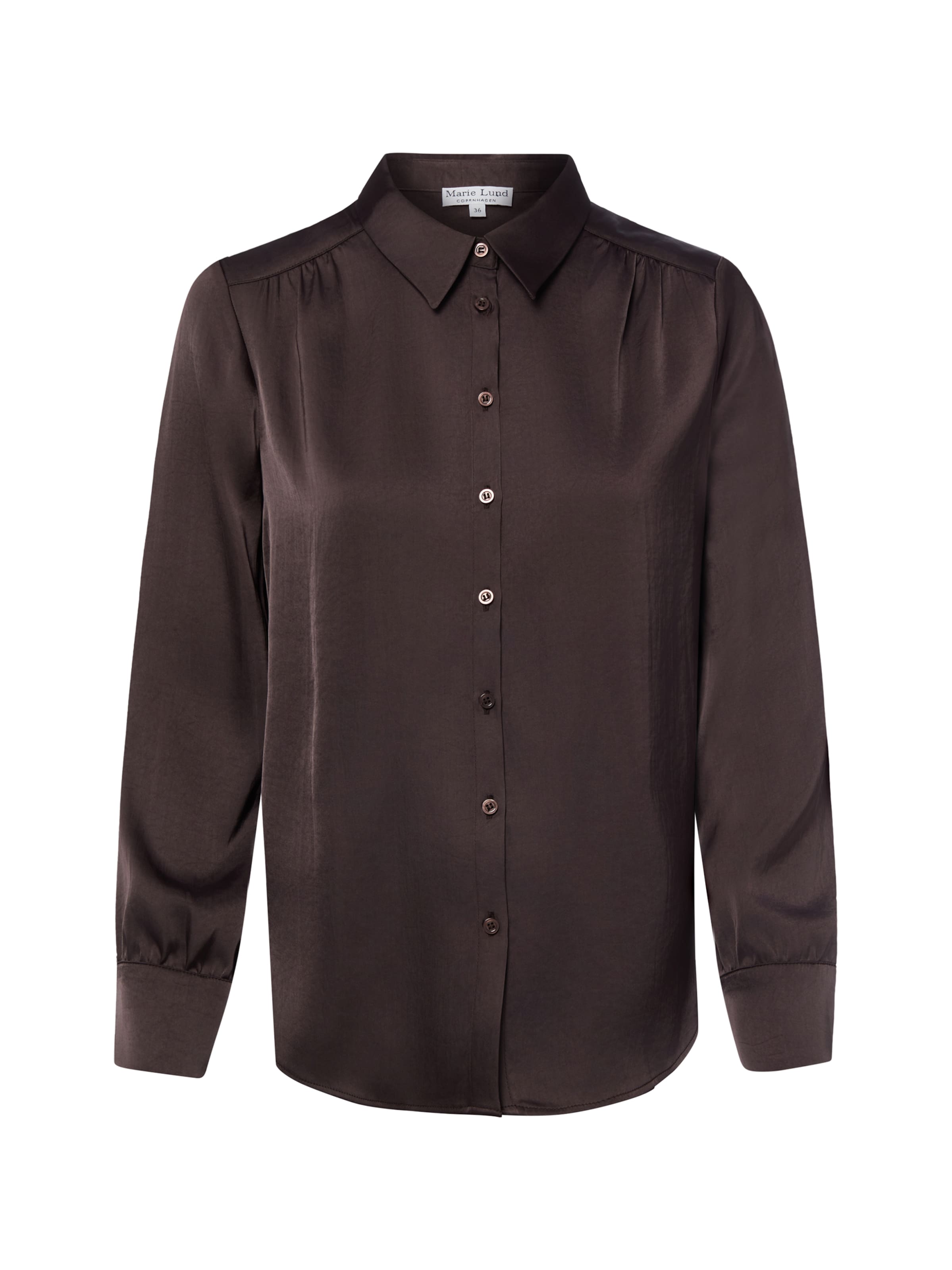 Marie Lund Bluse in Braun: Vorderseite