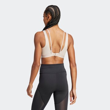 ADIDAS PERFORMANCE Bustier Biustonosz sportowy 'Powerimpact Luxe Medium-Support' w kolorze beżowy