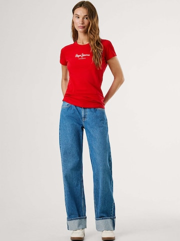 T-shirt 'New Virginia' Pepe Jeans en rouge