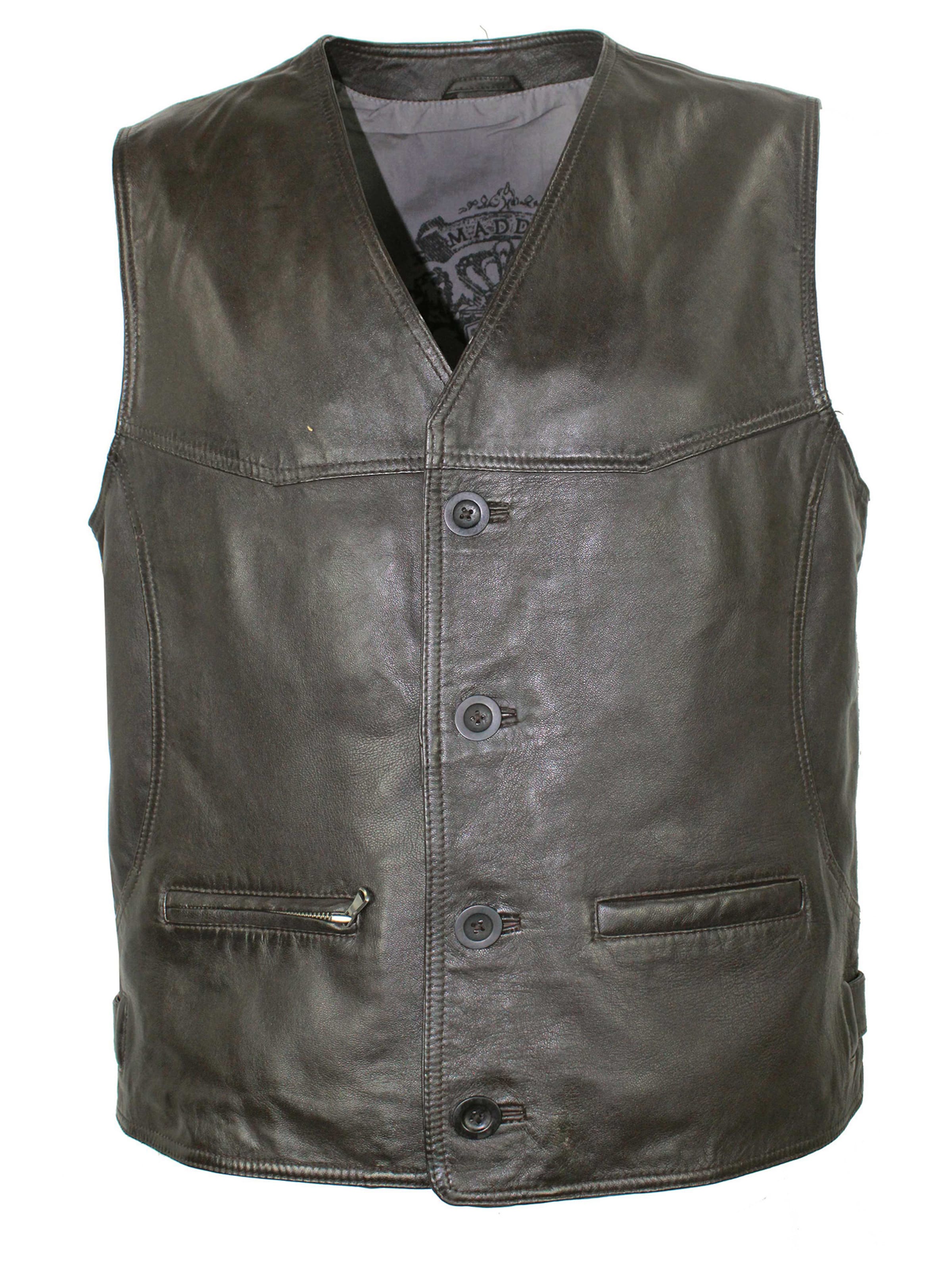 MADDOX Weste 'Georgio'‌‌‌ in Braun: Vorderseite