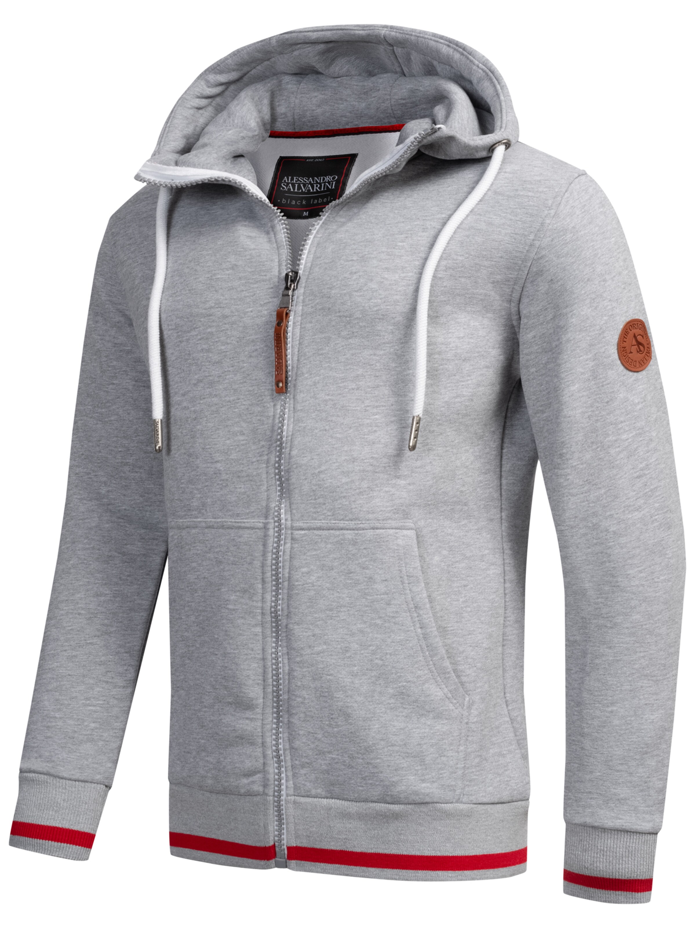 Alessandro Salvarini Sweatjacke in Grau