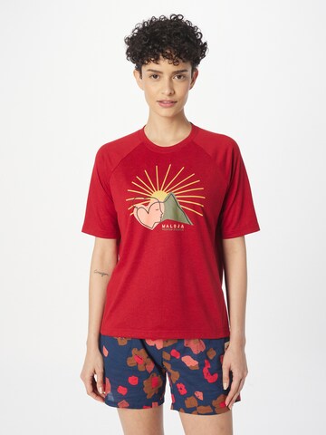 Maloja Funkční tričko 'Dambel' – červená: přední strana