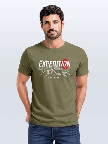 Neverless Shirt 'Expedition Northlane' in Green: front
