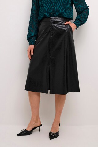 Cream Rok 'Candi' in Zwart: voorkant