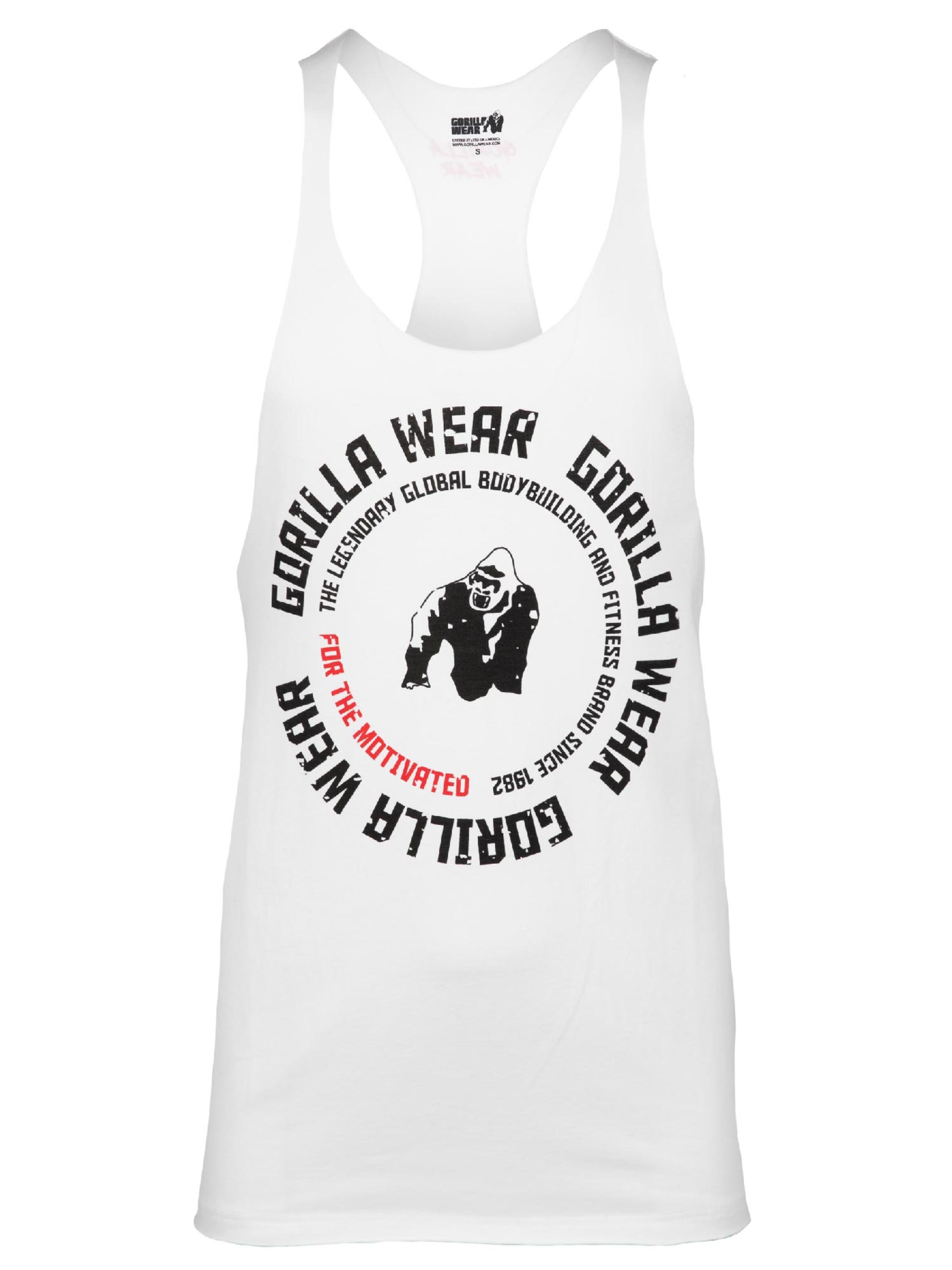 Maglia funzionale 'Melrose' di Gorilla Wear in bianco: frontale