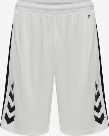 Hummel Regular Workout Pants in White: front