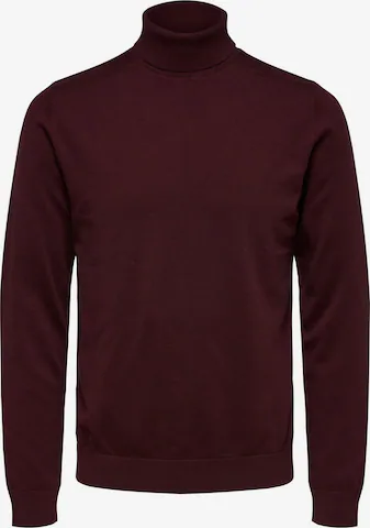 Pull-over 'Berg' SELECTED en rouge : devant