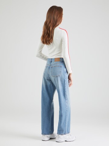 TOPSHOP Wide Leg Jeans i blå