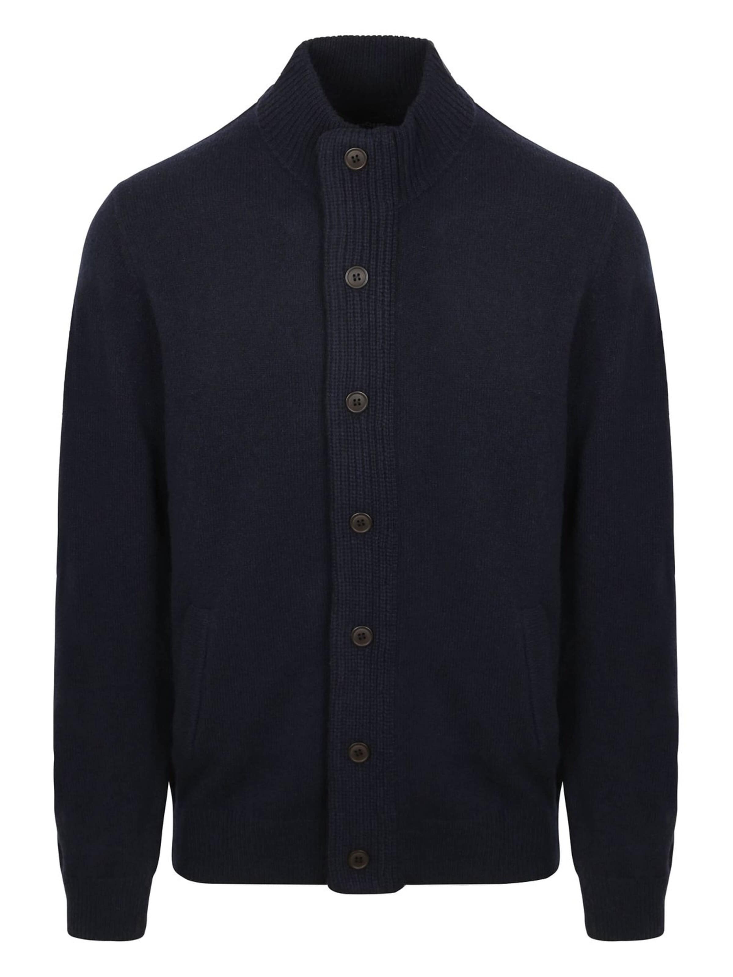 Barbour Knit Cardigan in Blue: front