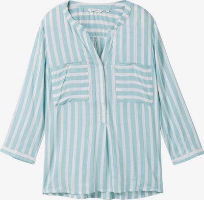 TOM TAILOR Bluse in aqua / weiß, Produktansicht