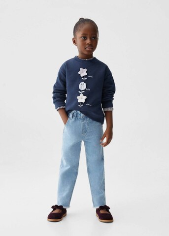 MANGO KIDS Sweatshirt 'FLOWER' in Blau