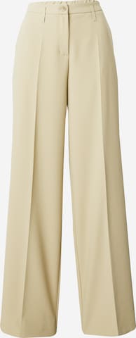 Summum - Pierna ancha Pantalón de pinzas en verde: frente
