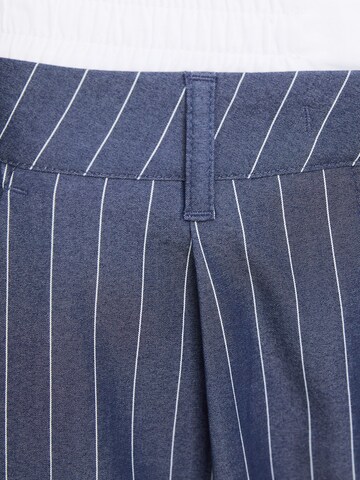 Bershka Voľný strih Plisované nohavice - Modrá