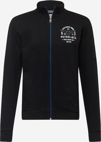 Petrol Industries Sweatjacke in Schwarz: predná strana