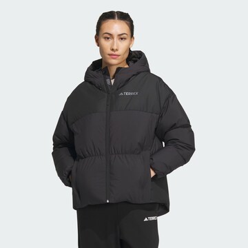 ADIDAS TERREX Outdoor Jacket ' Goose Down' in Black: front