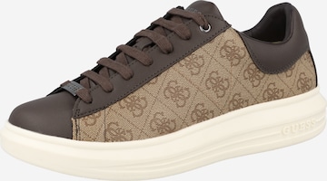 Sneaker low 'Vibo' de la GUESS pe bej: față