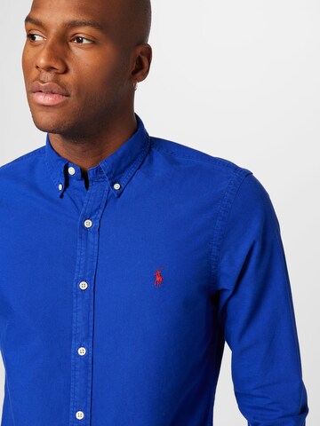 Coupe slim Chemise Polo Ralph Lauren en bleu