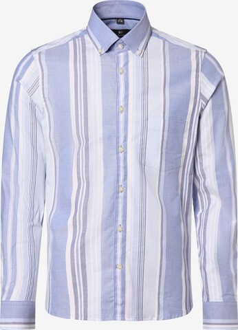 Nils Sundström Slim fit Button Up Shirt in Blue: front