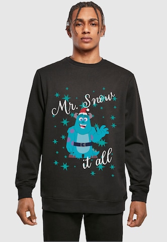 ABSOLUTE CULT Sweatshirt 'Disney 100 - Sully Mr. Snow It All' in Black: front