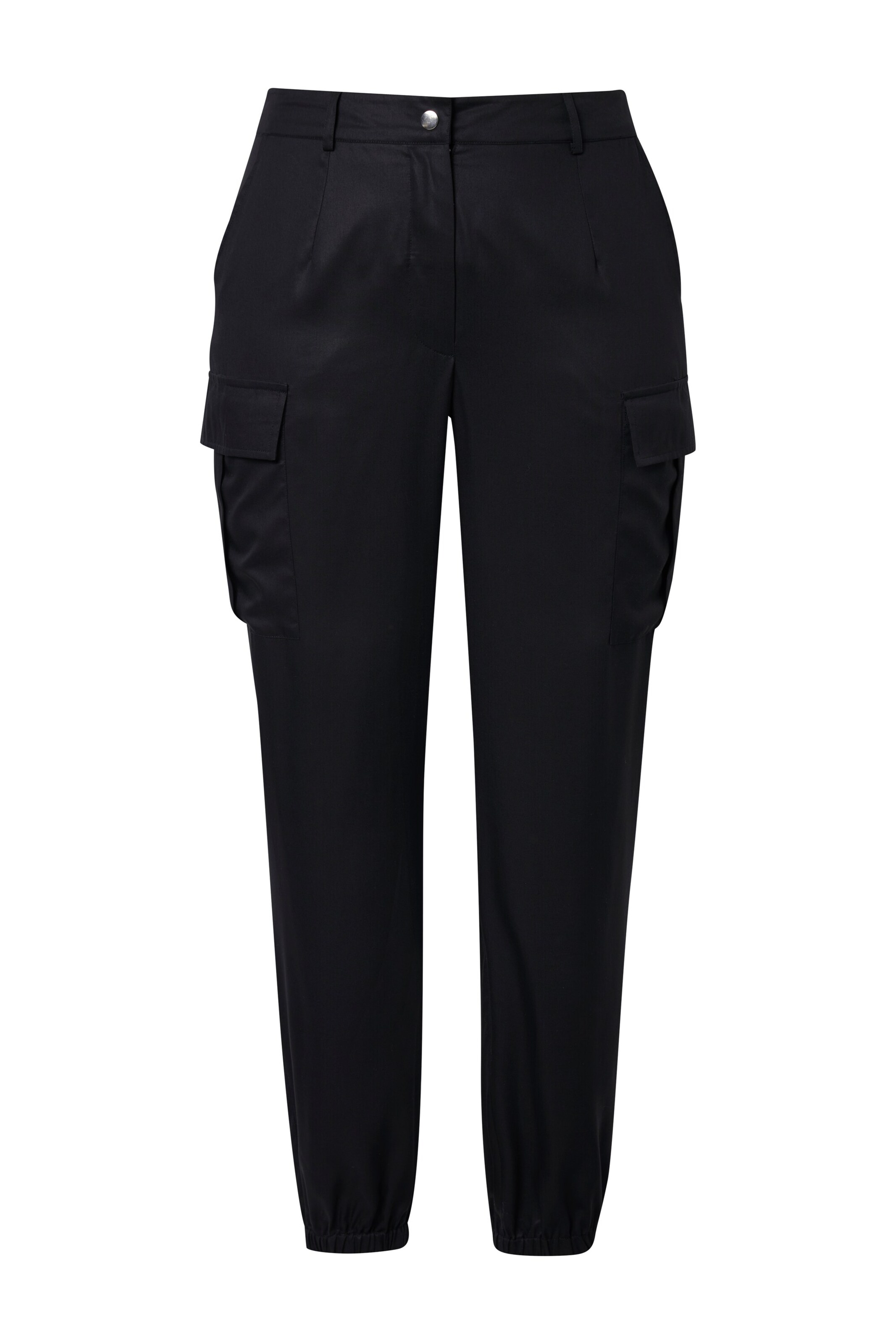 Angel of Style Regular Cargobroek in Zwart: voorkant