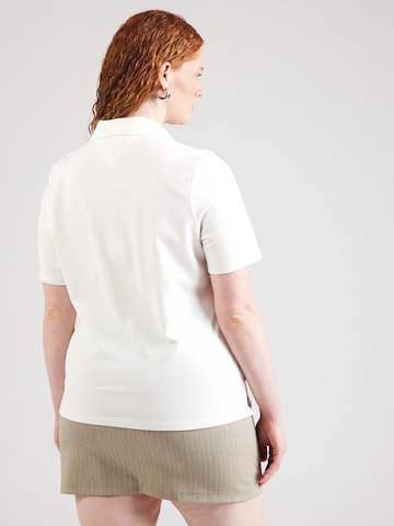 Tricou de la Tommy Hilfiger Curve pe alb
