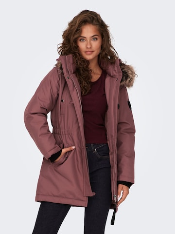 ONLY Winterparka 'Iris' in Roze: voorkant