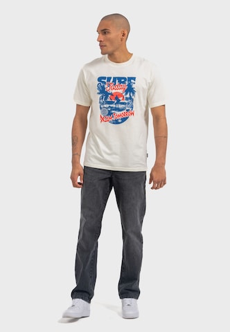 Oldskull Shirt 'Wrldvibe Surf Dreams Graphic' in Wit