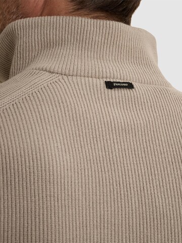 Pullover 'Pullover with half-zip and allover rib texture' di VANGUARD in grigio