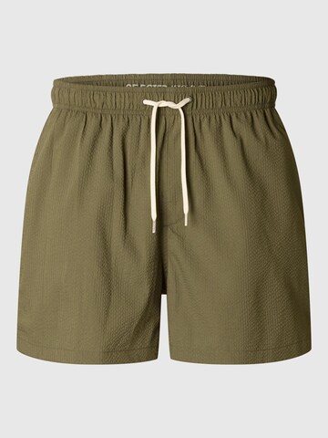 Shorts de bain SELECTED HOMME en vert : devant