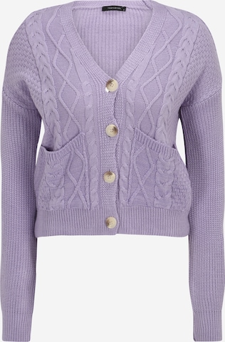 Trendyol Knit cardigan in Purple: front