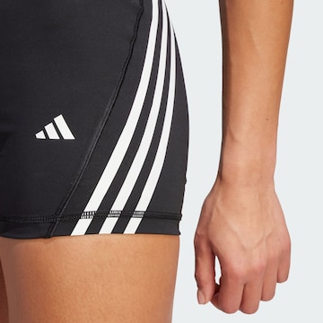 juoda ADIDAS PERFORMANCE Siauras Sportinės kelnės 'Techfit Hyperglam'